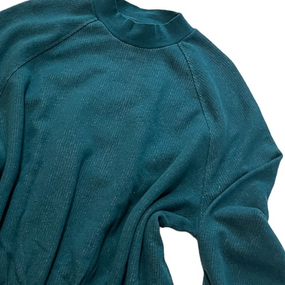 New teal mock neck pullover sweater - Picture 3 of 4
